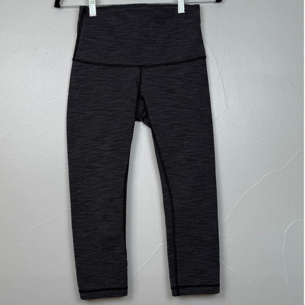 Lululemon Wunder Under Crop 21" High Rise Yoga Leggings Black Size 6